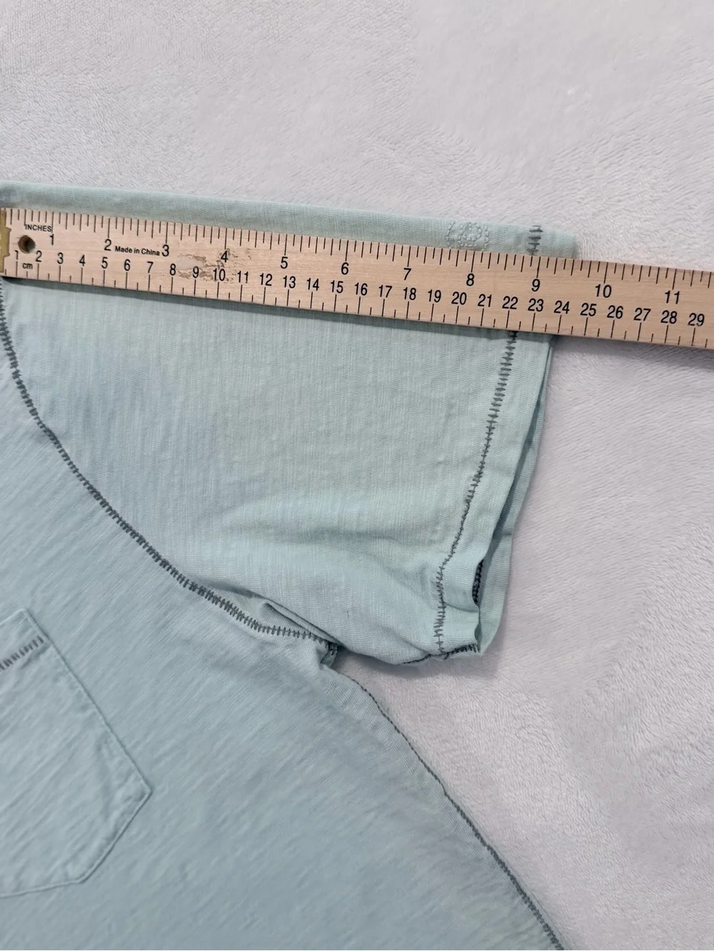 True Grit California Polo Shirt Men’s Large Light Blue 100% Cotton Pocket Polo